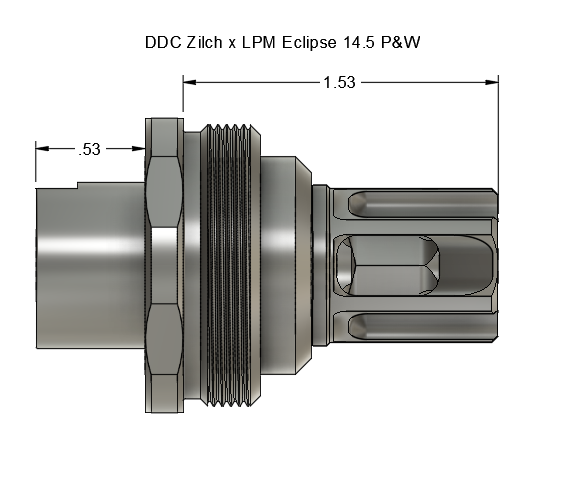 LPM "Eclipse" 14.5" Pin and Weld Flash Hider