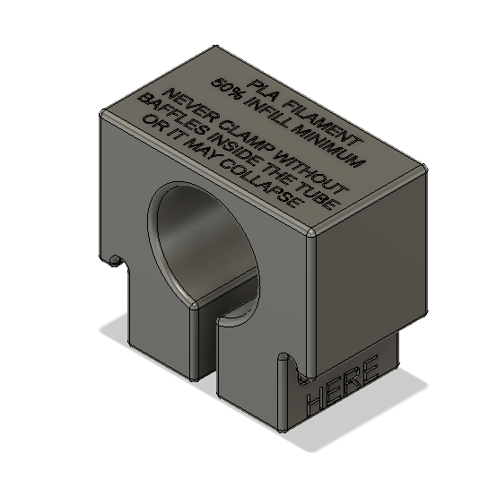 Spark 1.07" 3D Printed Silencer Clamp