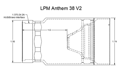 Anthem 38 V2 - .375 Caliber Rifle Silencer