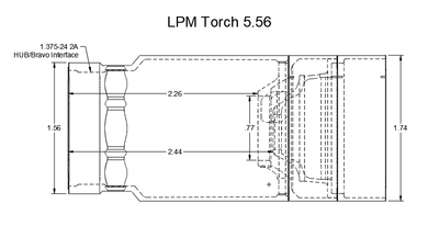 Torch QD 5.56/6mm Caliber Rifle Silencer
