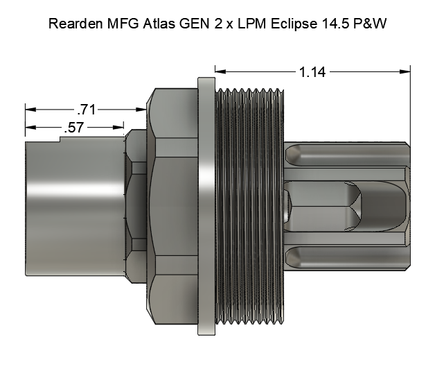 LPM "Eclipse" 14.5" Pin and Weld Flash Hider