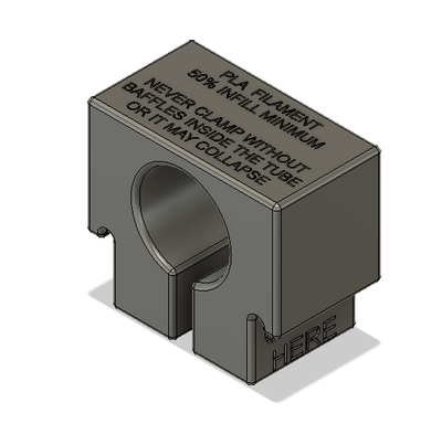 Spark 1.07" 3D Printed Silencer Clamp