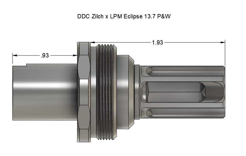LPM "Eclipse" 13.7" Pin and Weld Flash Hider - Image 12